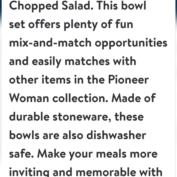 2024 ❤️ New Pioneer Woman Painted Meadow Ceramic 4-Piece Pasta Bowl Set - Picture 3 of 9